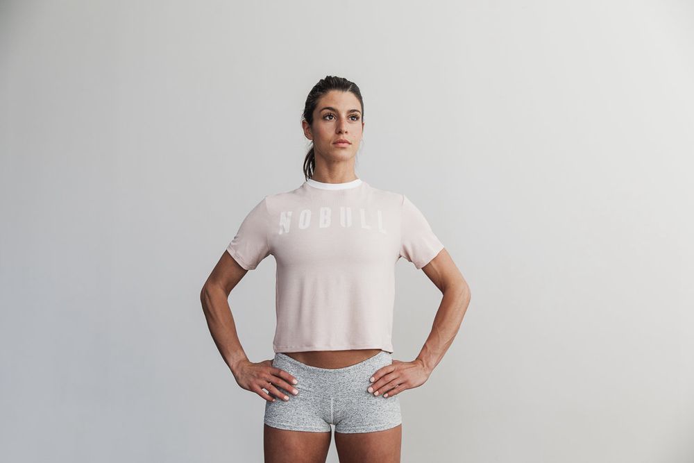 T-Shirts NOBULL Femme Rose - NOBULL Boxy,France (0124-TNSDV)